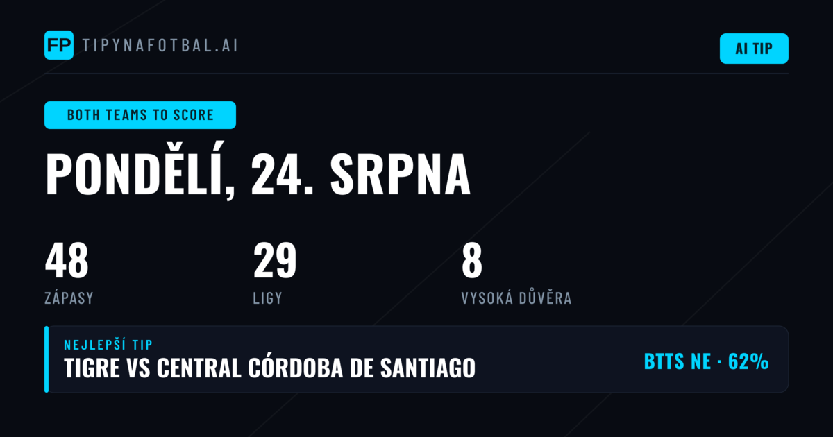 Přehled trhu sázek na oba týmy vstřelí gól