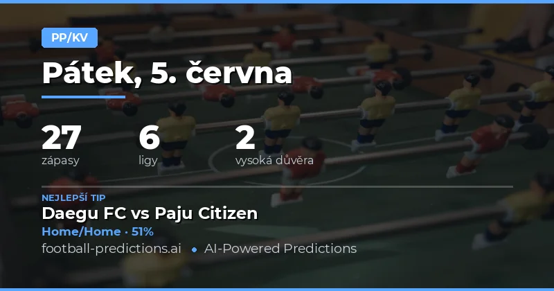 Co přináší sekce HT/FT predikcí pro 5. června 2026
