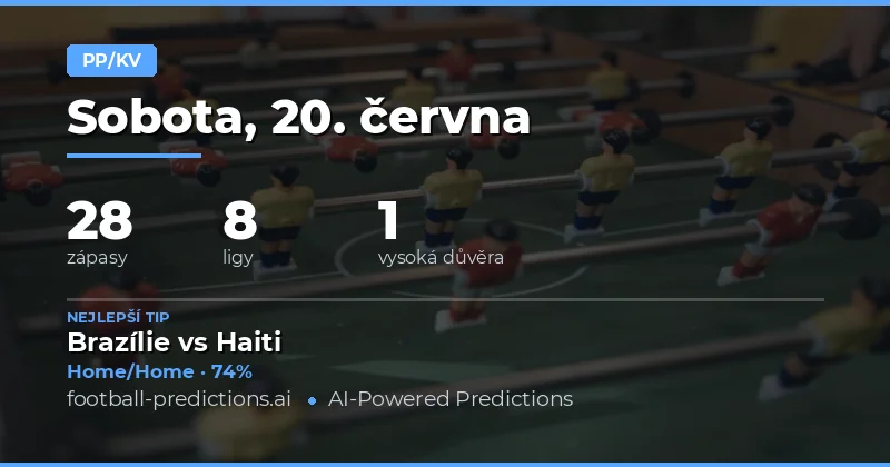Nejlepší tipy HT/FT pro 20. června 2026