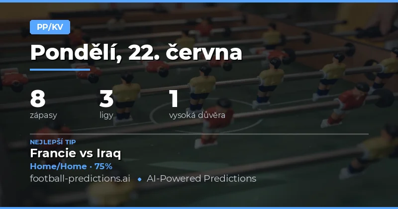 Top tipy na HT/FT pro 22. 6. 2026
