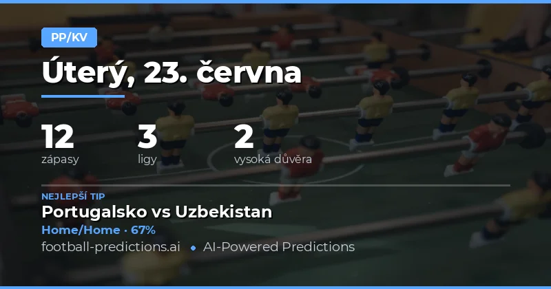 HT/FT tipy na 23. června 2026