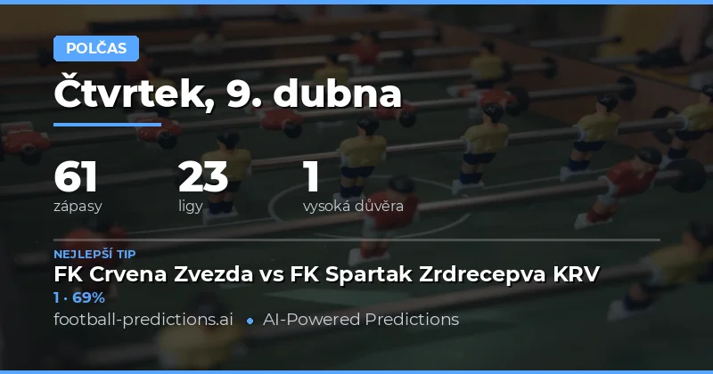 Přehled předpovědí na zápas v poločase