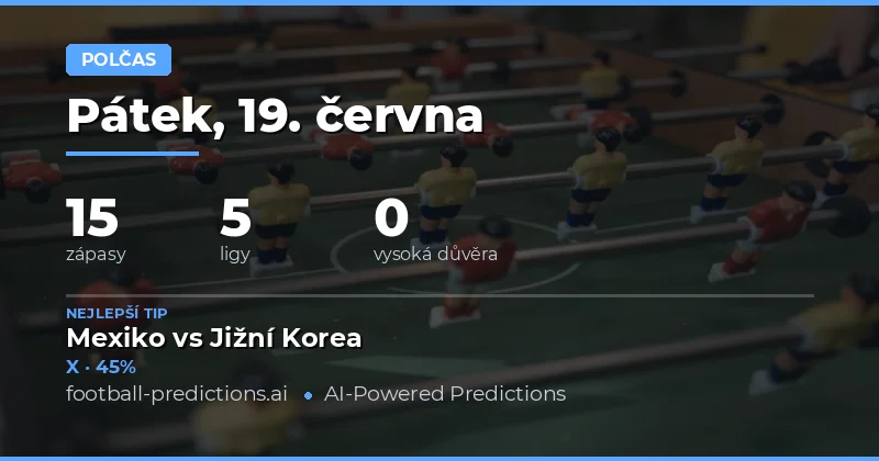 Analýza HT/FT trhu pro nadcházející kolo