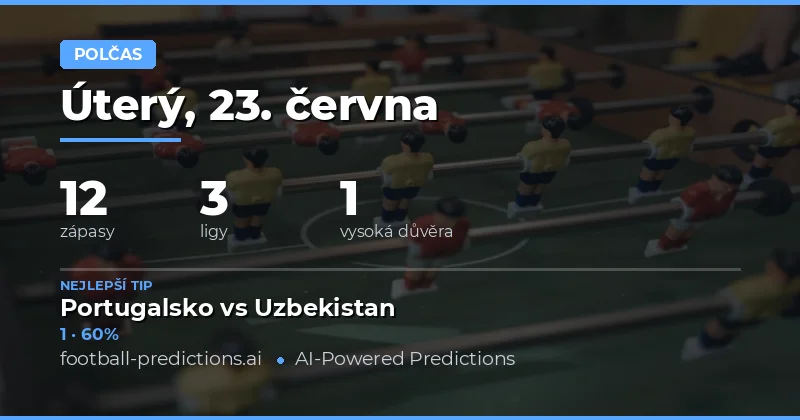 Nejlepší tipy na HT/FT pro 23. června 2026