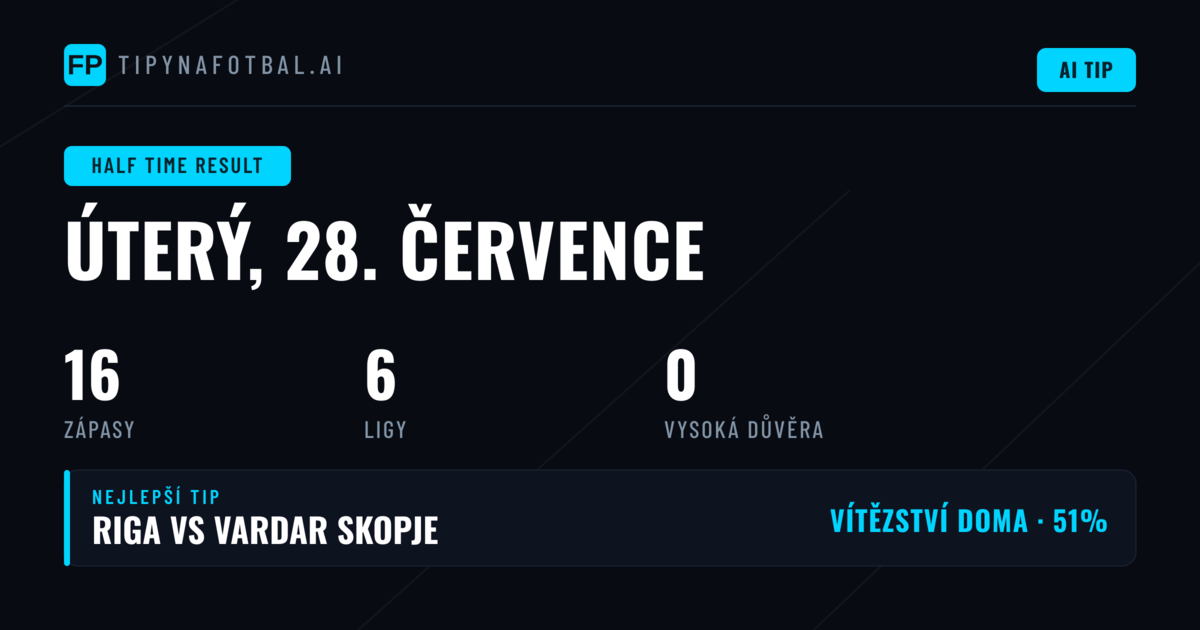 Jak analyzovat výsledek prvního poločasu