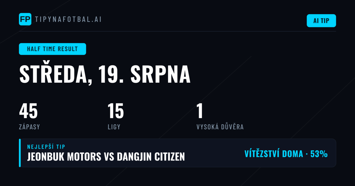 Nejlepší tipy na výsledek v poločase