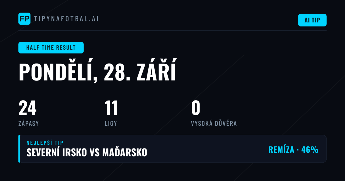 Úvod do tipů na výsledek 1. poloviny