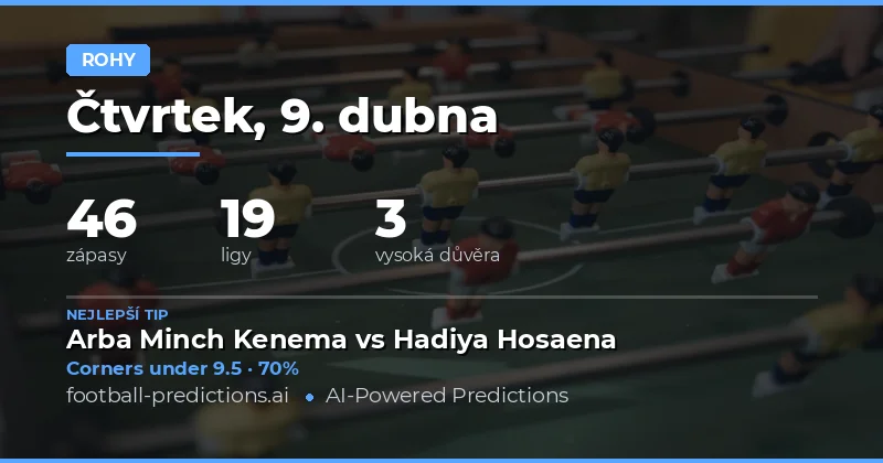 Přehled všech zápasů s důrazem na rohové útoky