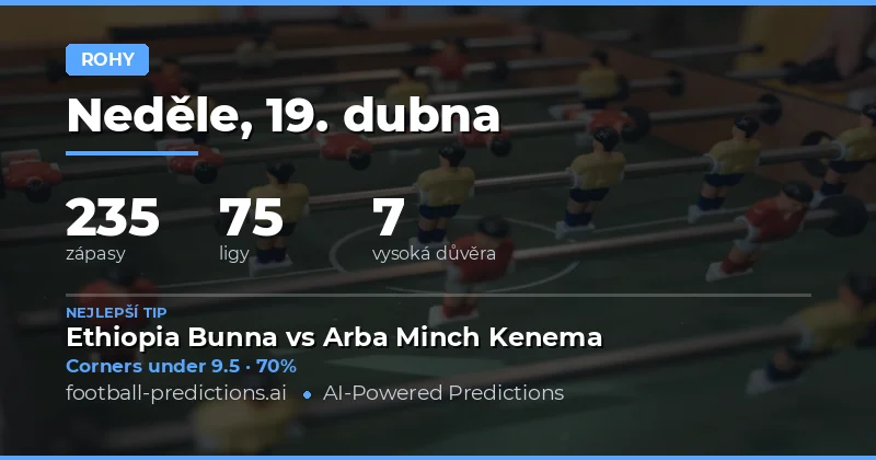 Přehled zápasů a trendy v počtu rohů