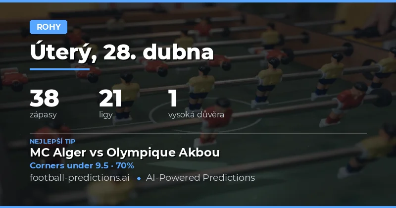 Klíčové předpovědi pro rohy ve fotbale