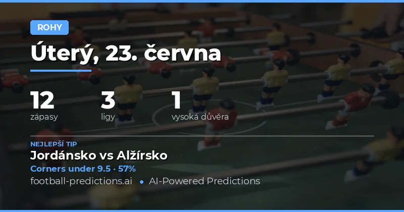 Top O/U Corners Picks (23. června 2026)