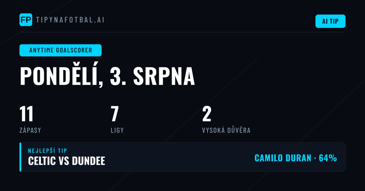 Top tipy na střelce: 3. srpna 2026