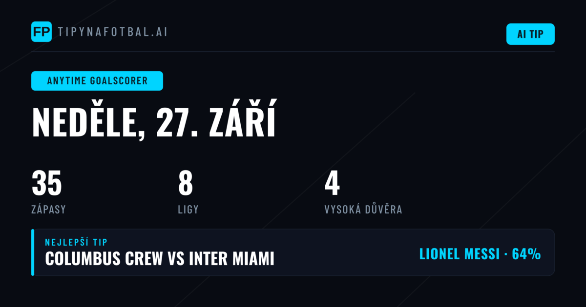 Top tipy na střelce (27 Sep 2026)