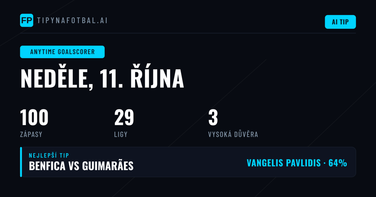 Top střelecké tipy na 11. 10. 2026