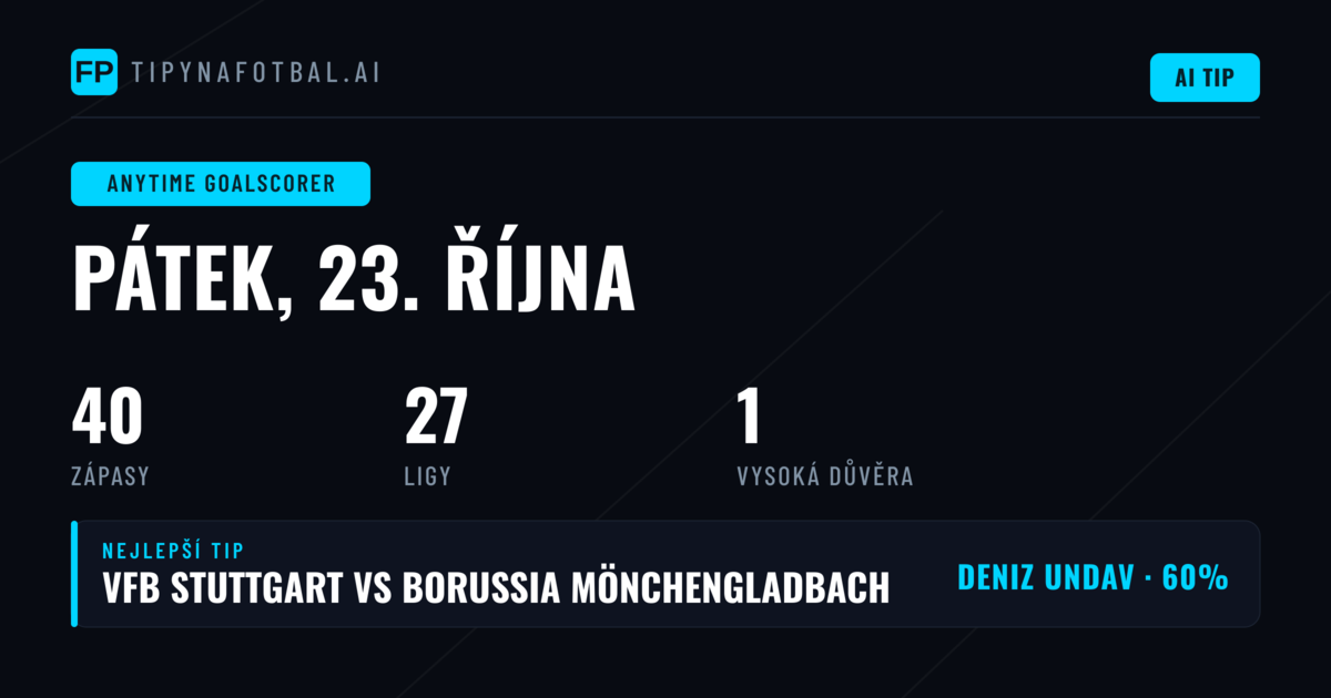 Nejlepší volby střelců kdykoliv na 23. října 2026