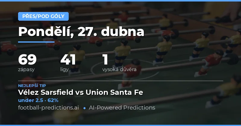 Přehled předpovědí pro dnešní fotbalové zápasy