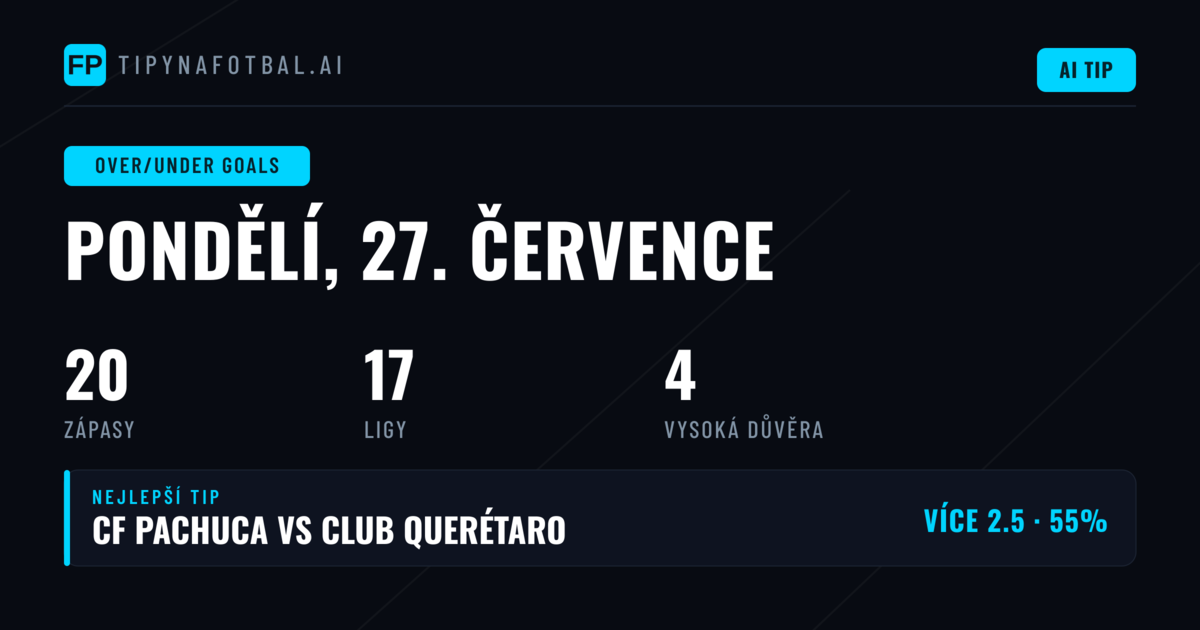 Top O/U Picks pro 27. čec 2026