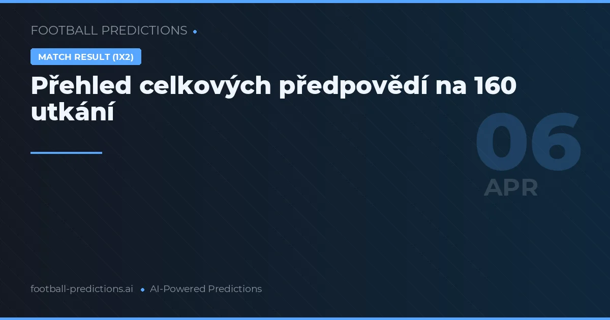Přehled celkových předpovědí na 160 utkání