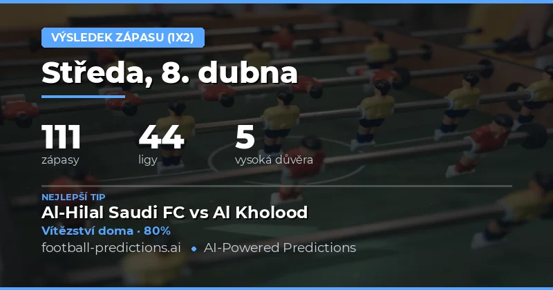 Přehled celkových pravděpodobností výsledků