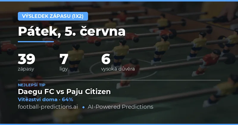 Přehled predikcí na 5. června 2026