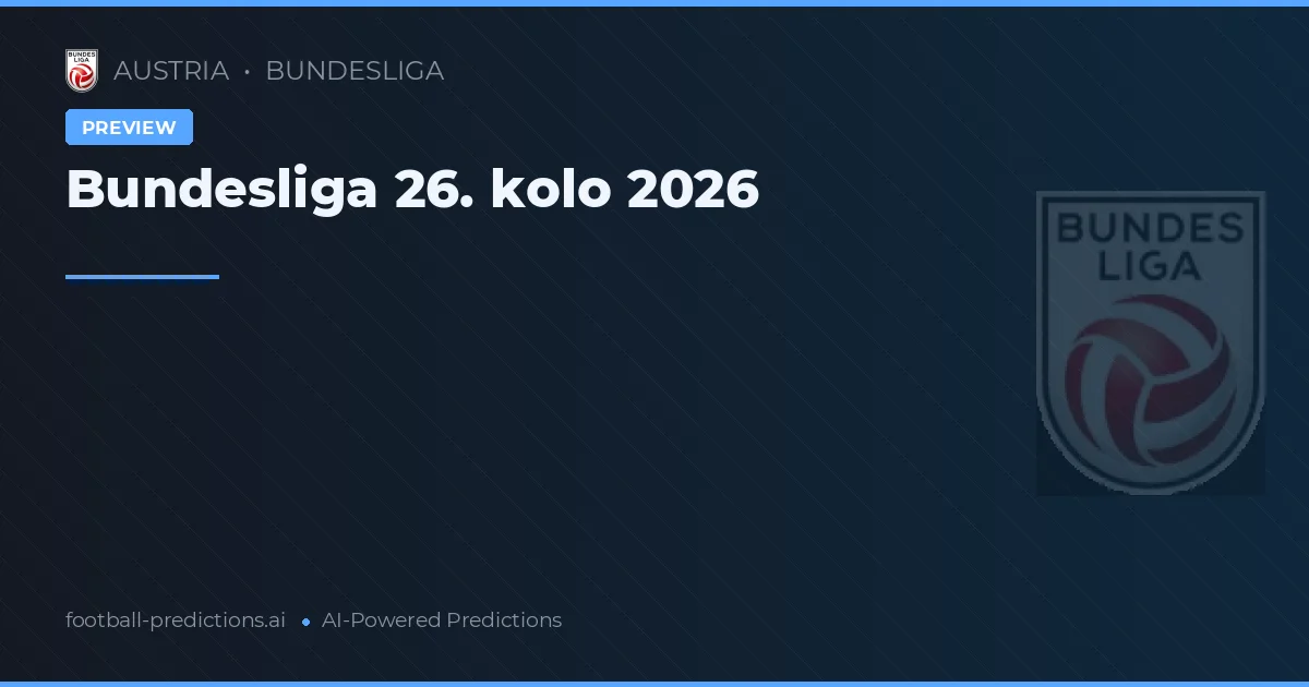Bundesliga 26. kolo 2026