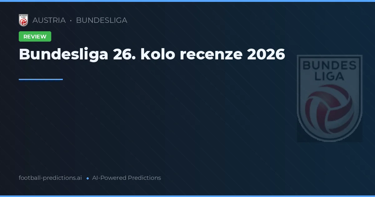 Bundesliga 26. kolo recenze 2026