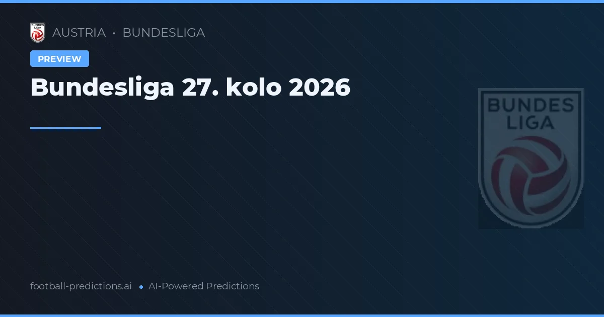 Bundesliga 27. kolo 2026