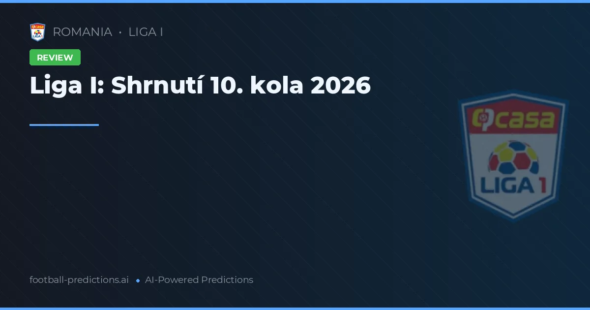 Liga I: Shrnutí 10. kola 2026