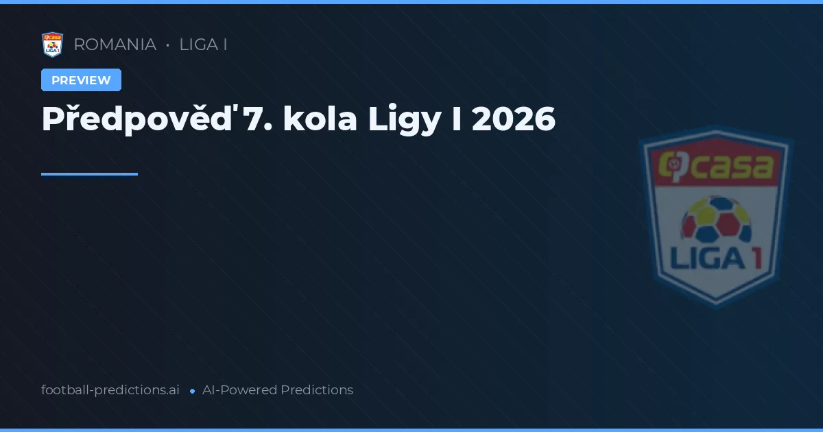 Předpověď 7. kola Ligy I 2026