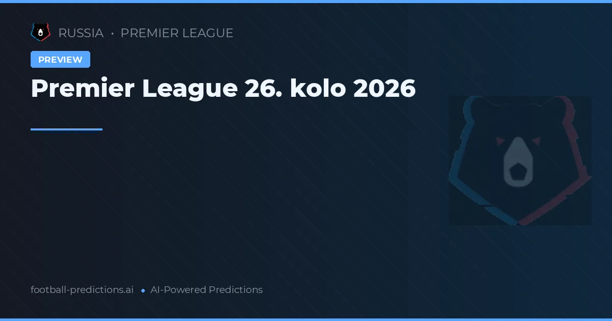 Premier League 26. kolo 2026