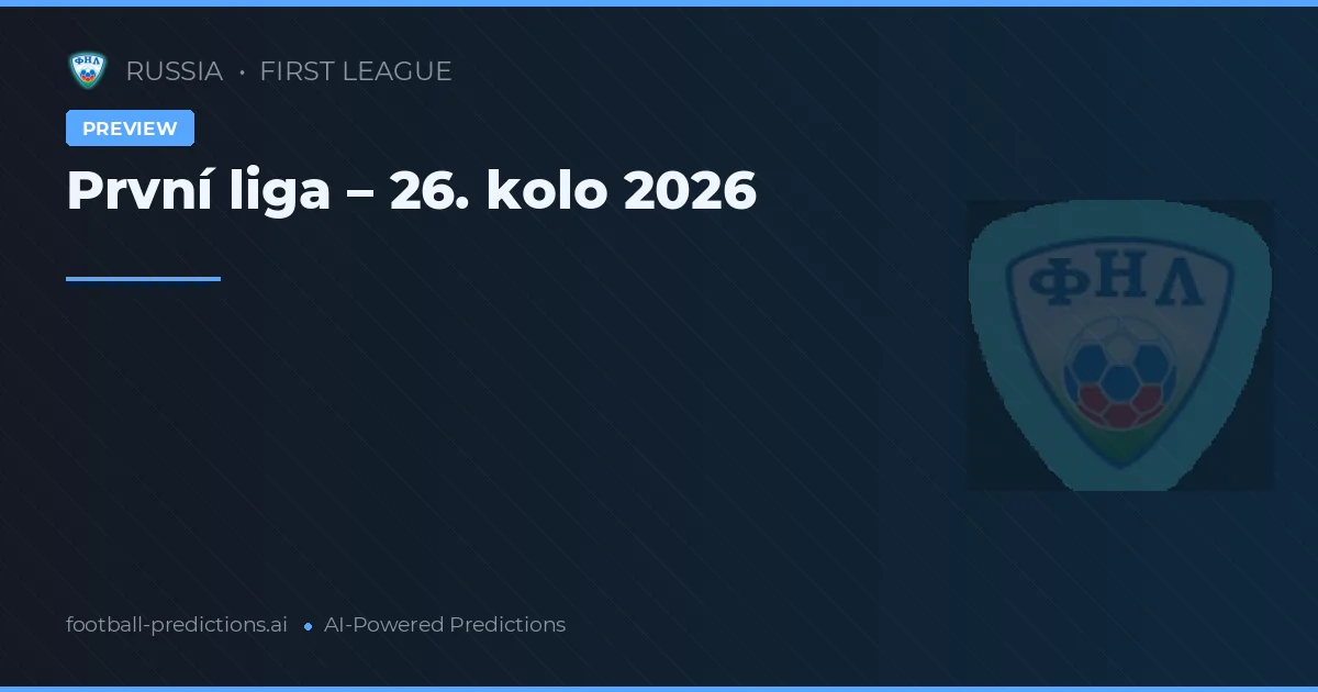 První liga – 26. kolo 2026