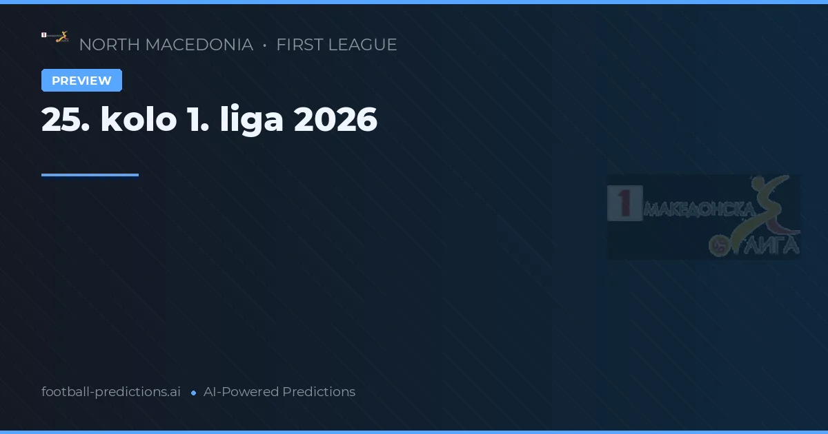 25. kolo 1. liga 2026