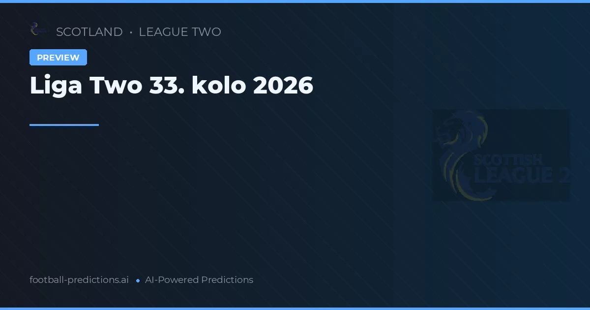 Liga Two 33. kolo 2026