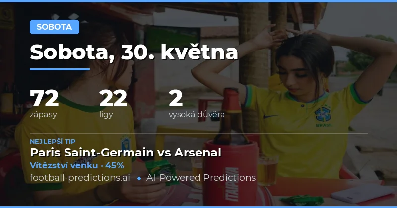 Předpověď pro sobotní zápasy 30. května 2026