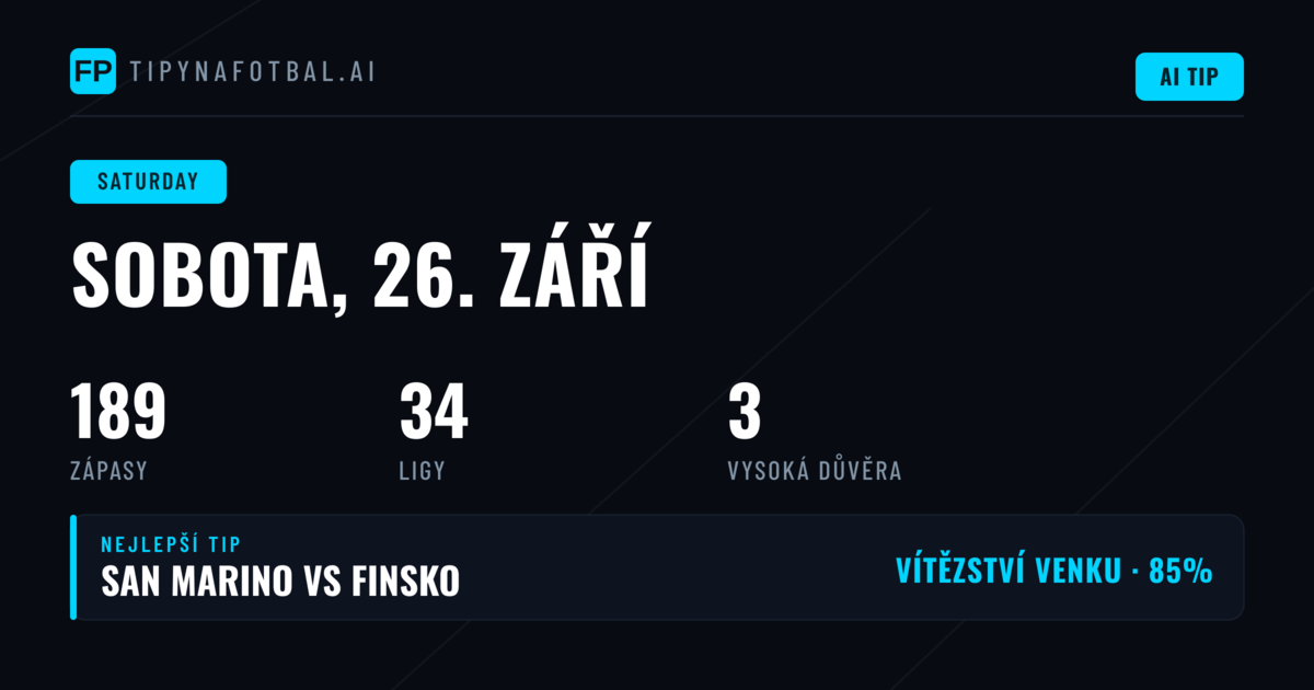Sobotní fotbalový program: 14 soutěží, 189 příležitostí