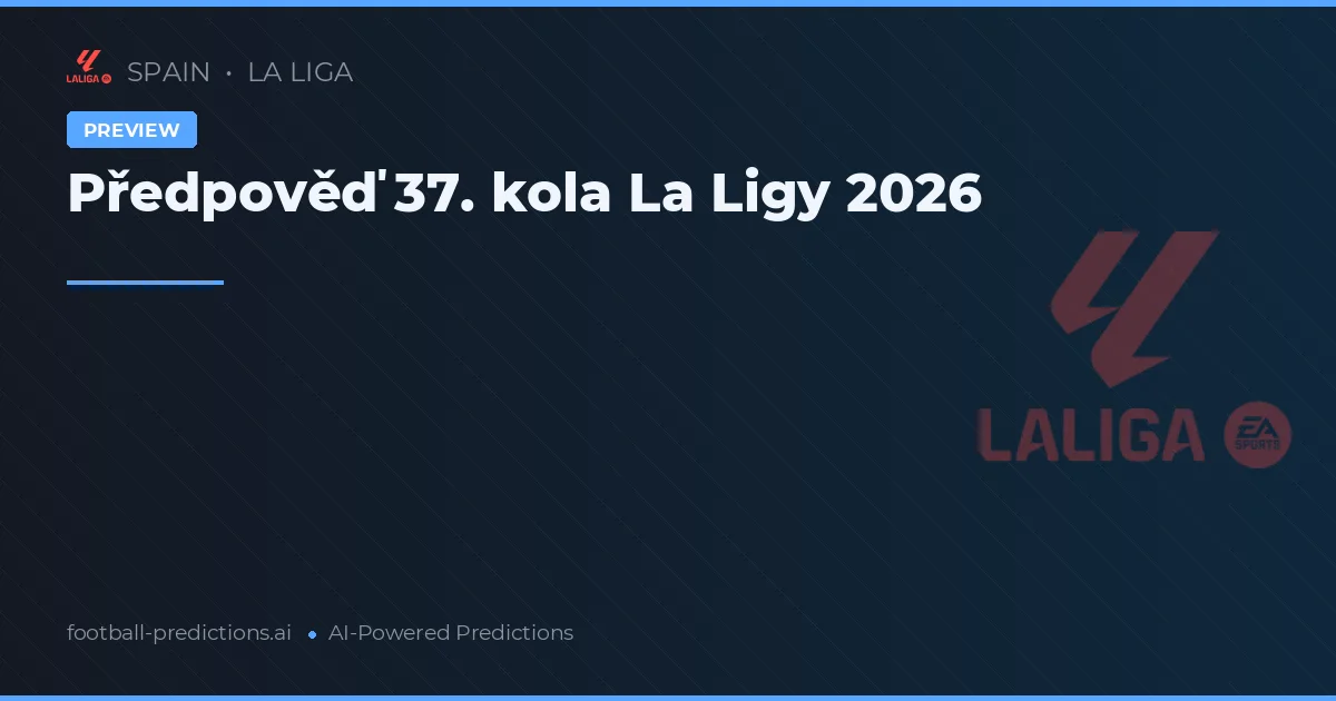 Předpověď 37. kola La Ligy 2026