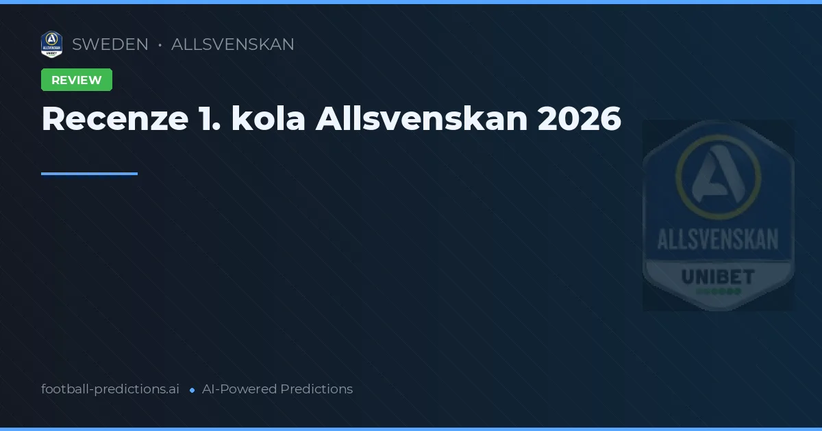 Recenze 1. kola Allsvenskan 2026