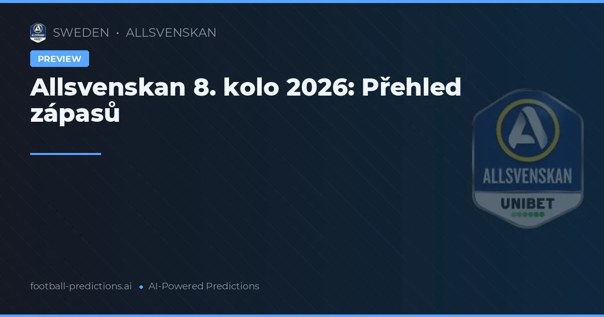 Allsvenskan 8. kolo 2026: Přehled zápasů