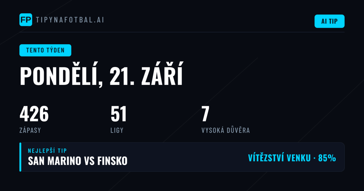 pondělí 21. září: úvod do týdenní nabídky
