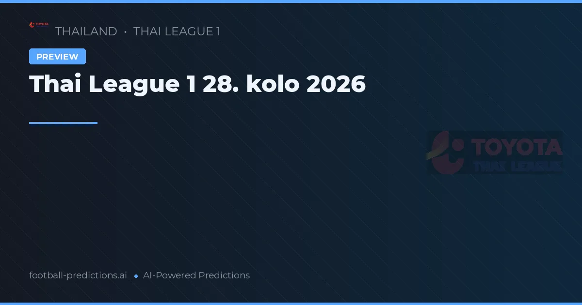 Thai League 1 28. kolo 2026