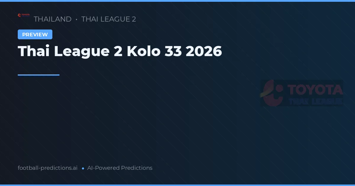 Thai League 2 Kolo 33 2026
