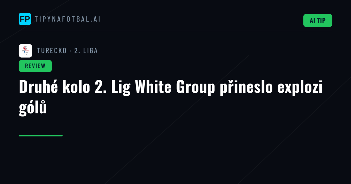 Druhé kolo 2. Lig White Group přineslo explozi gólů
