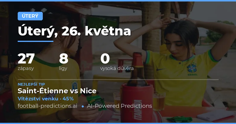 Předpověď a statistická analýza úterních fotbalových zápasů