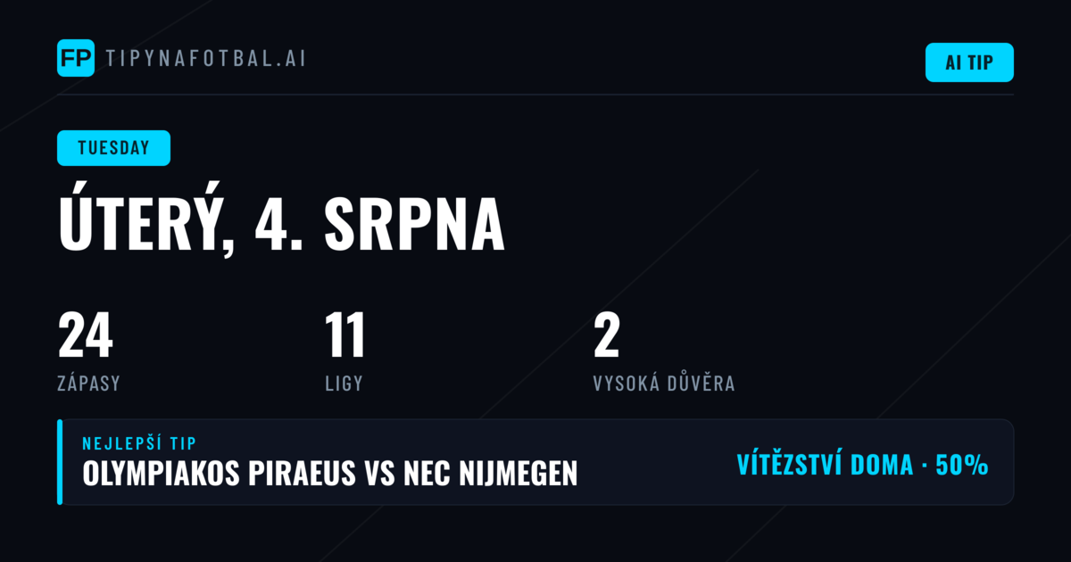 Analýza úterního programu a strategie sázení