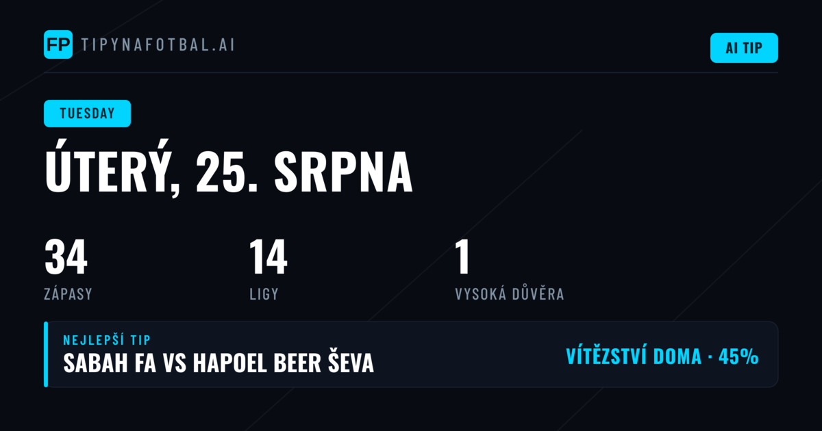 Analýza úterní nabídky sázek