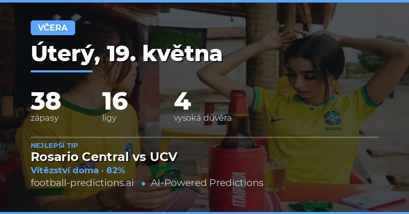 Hodnocení přesnosti sázek za 19. květen 2026
