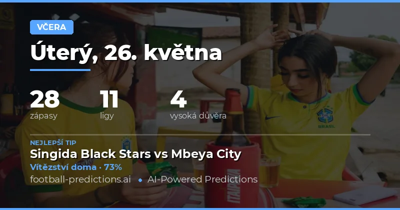 Přehled výsledků a přesnost tipů za 26. květen 2026