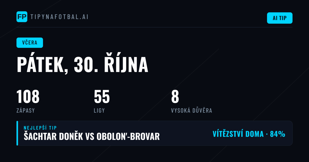 Recenze předpovědí z pátku 30. října 2026