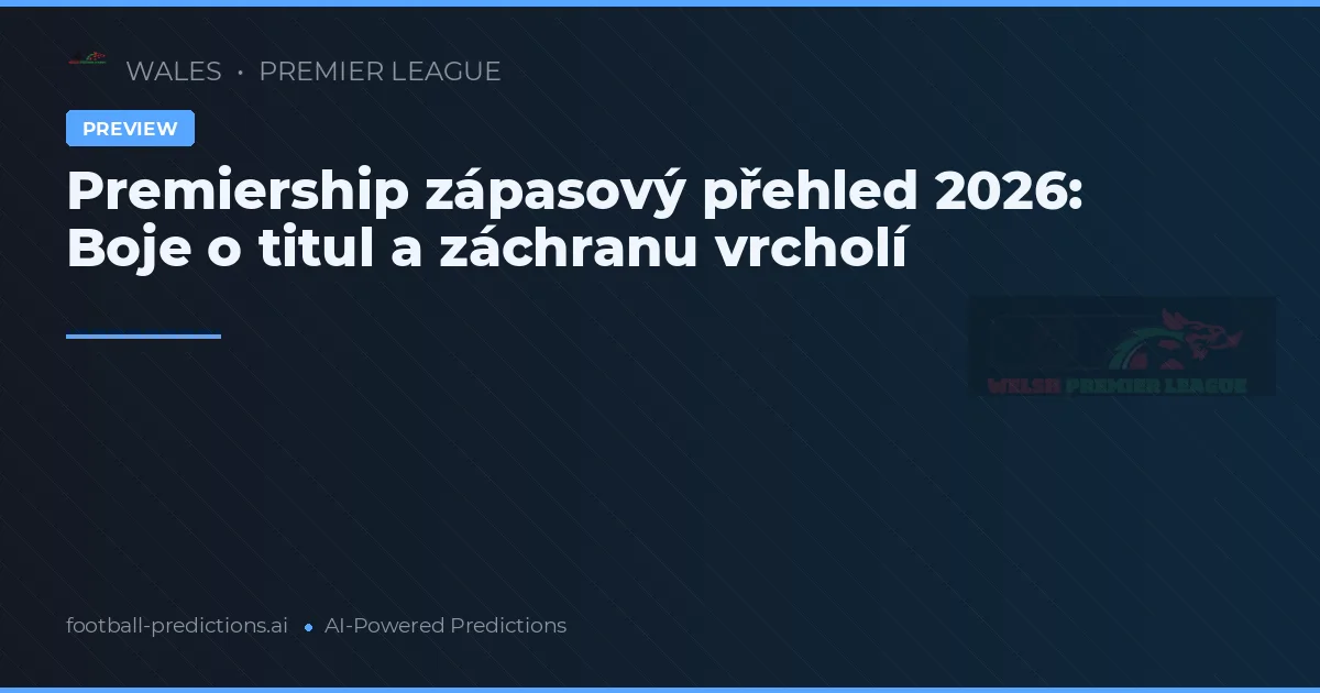 Premiership zápasový přehled 2026: Boje o titul a záchranu vrcholí