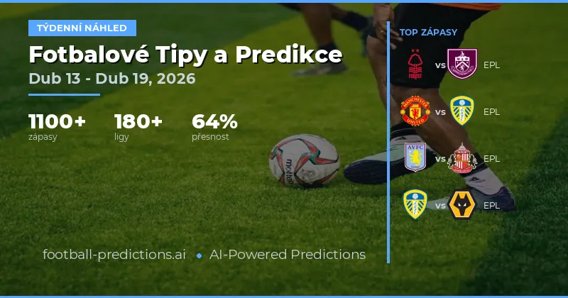 Fotbalové Předpovědi a Sázkové Tipy: Apr 13 – Apr 19, 2026